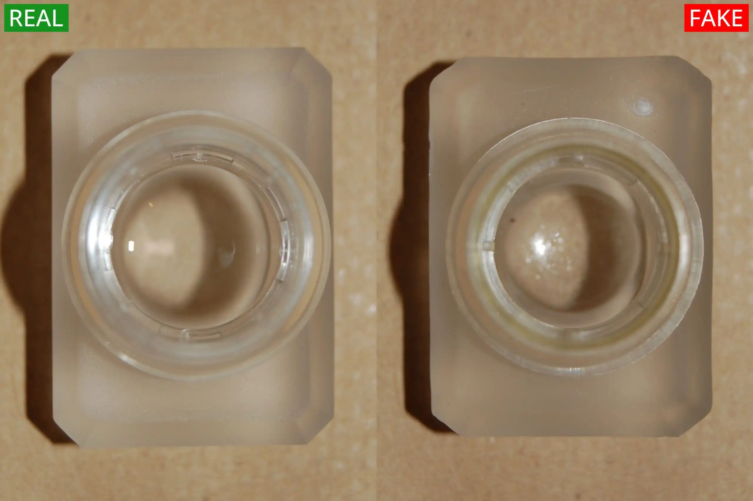 Cách phát hiện Chanel Coco Mademoiselle Fake bằng Nắp chai nhìn từ dưới lên