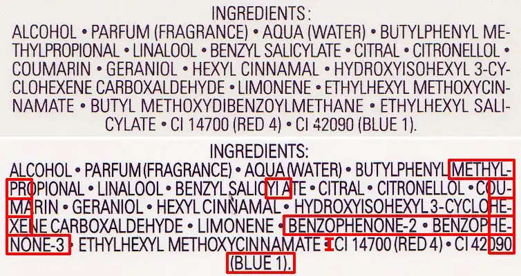 Cách phát hiện Chanel Coco Mademoiselle Fake bằng Thành phần