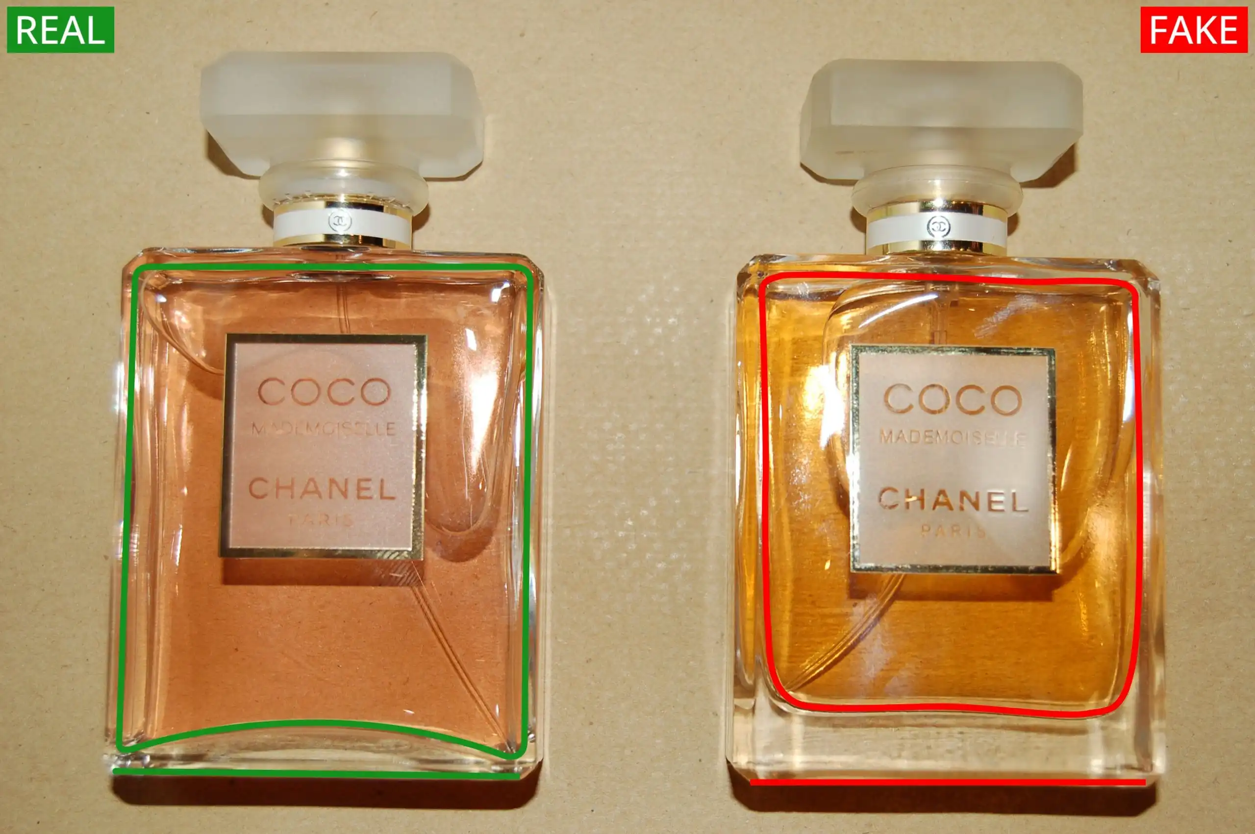 Cách phát hiện Chanel Coco Mademoiselle Fake bằng Độ dày của chai