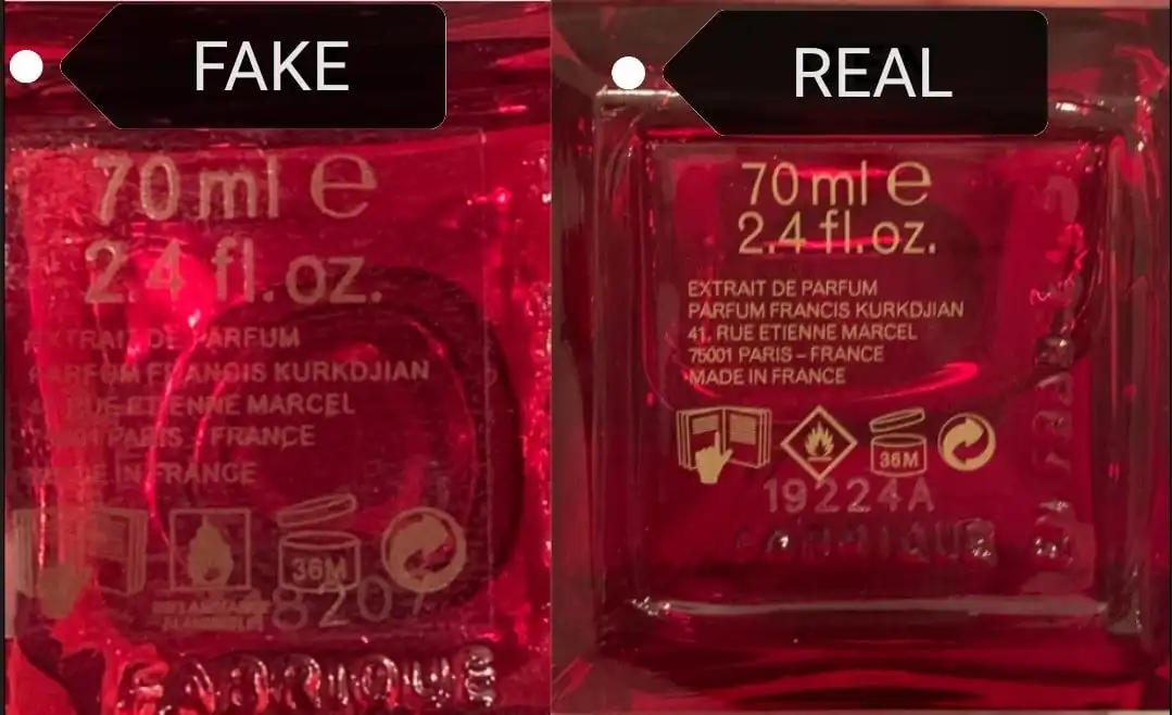 Cách Phân Biệt MFK Baccarat Rouge 540 Thật Giả bằng Phần đáy chai