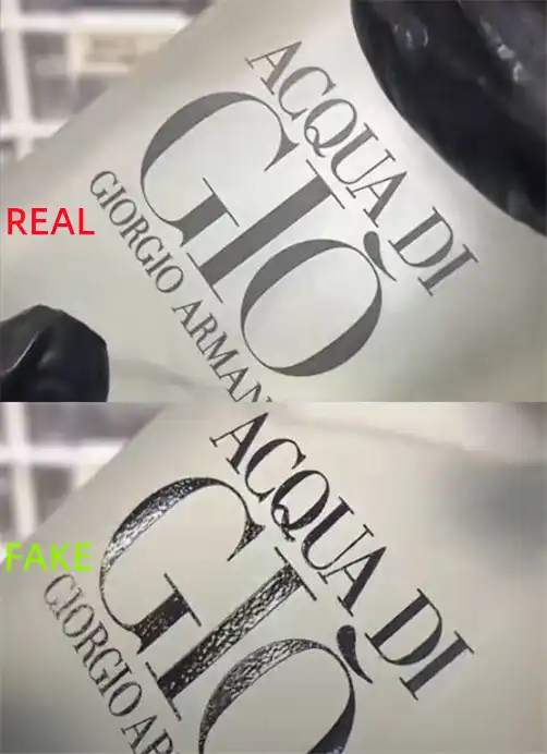 Cách Phân Biệt Nước Hoa Giò Trắng EDT Thật Giả bằng Chữ trên thân chai (Text on the bottle)