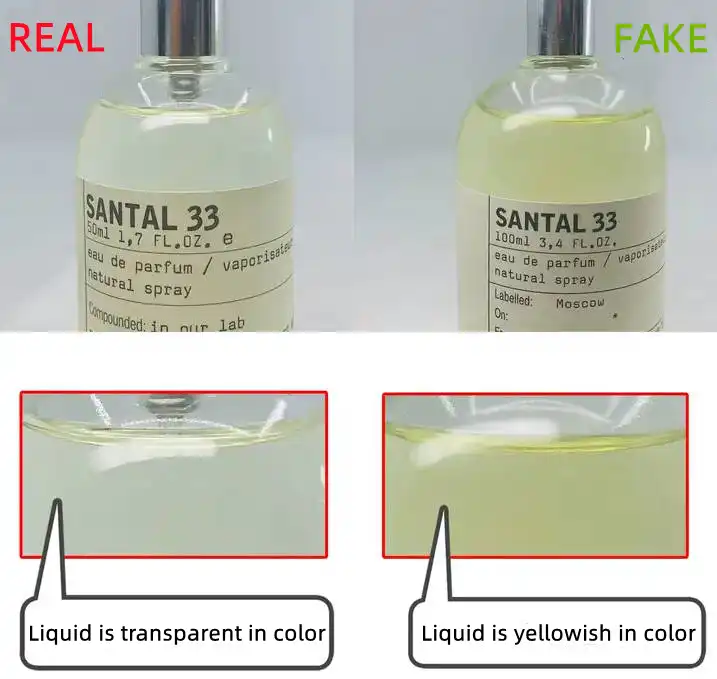 Cách Phân Biệt Nước Hoa Santal 33 Thật Giả bằng Kết cấu