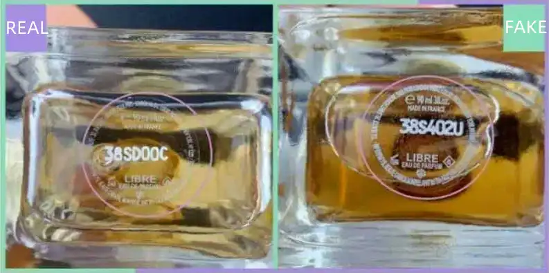 Cách phân biệt YSL Libre EDP thật và giả bằng In nhãn dưới đáy chai