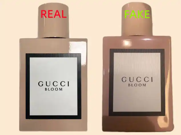 Cách phân biệt Gucci Bloom thật và giả bằng Mặt trước của chai