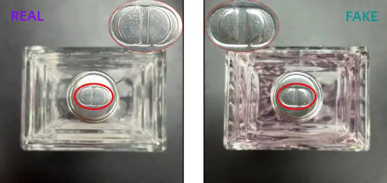 Cách phân biệt Miss Dior Blooming Bouquet thật và giả 2025 bằng LOGO trên đầu nhấn