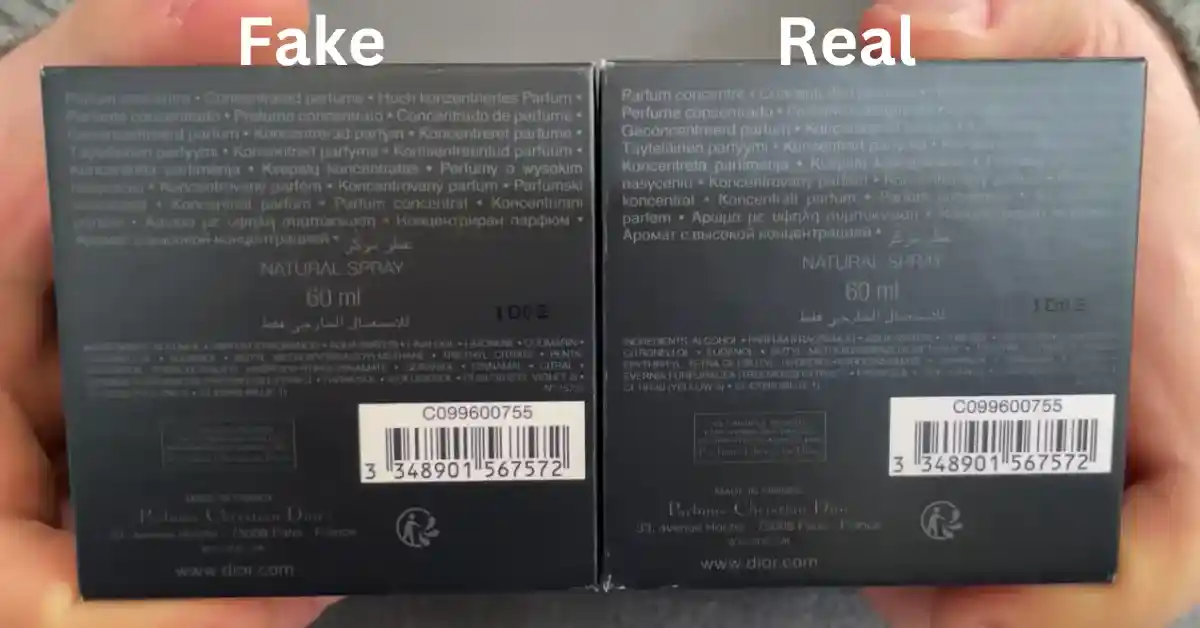 Cách phân biệt Dior Sauvage Elixir thật giả bằng Bên ngoài hộp