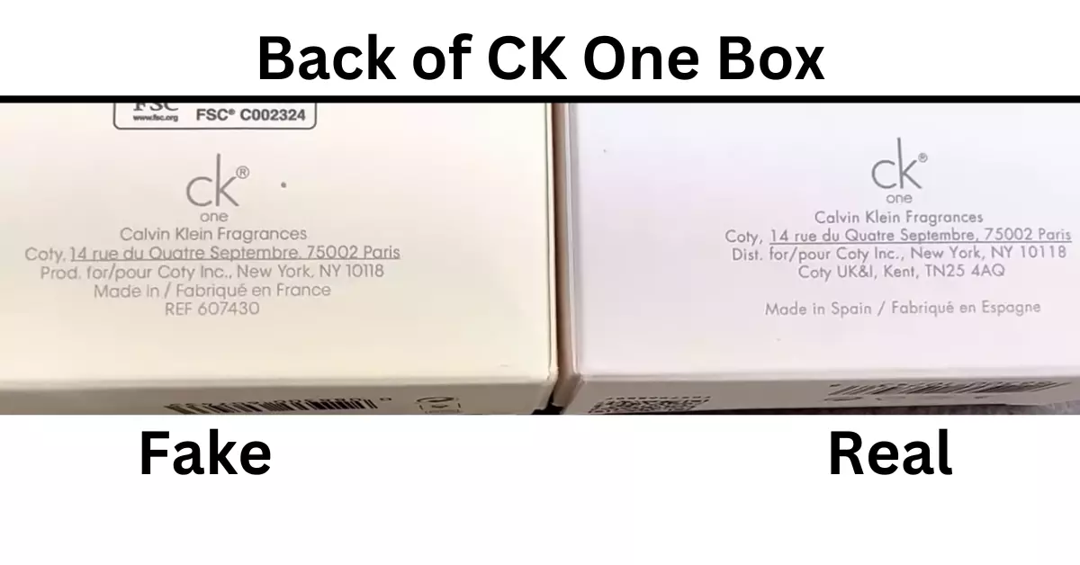 Quan Sát Văn Bản Trên Hộp Calvin Klein CK One