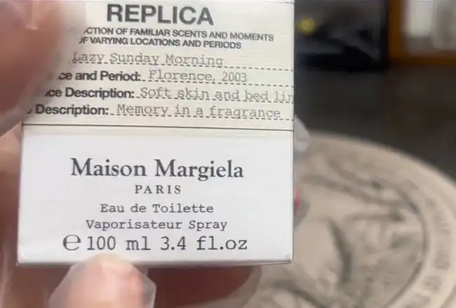 Cách Phân Biệt Maison Margiela Replica Lazy Sunday Morning thật giả 2025 bằng Phông chữ của e 100ml
