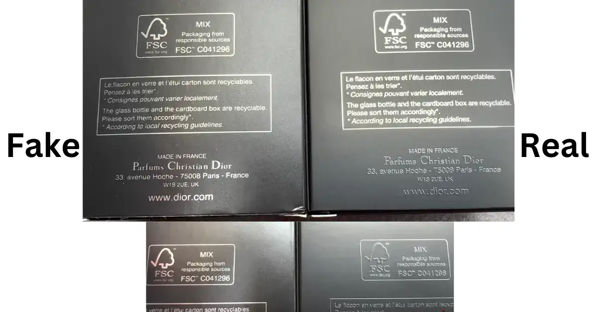 Chi Tiết Hộp Ở Mặt Sau Dior Homme Intense