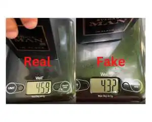 Trọng lượng của phiên bản thật và giả