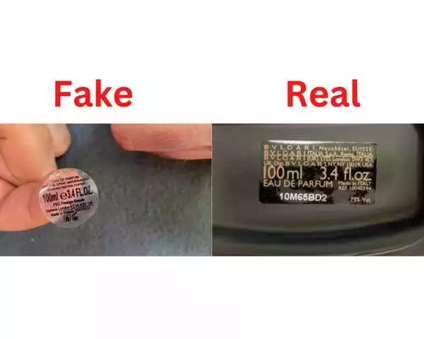 Nhãn dán ở đáy chai