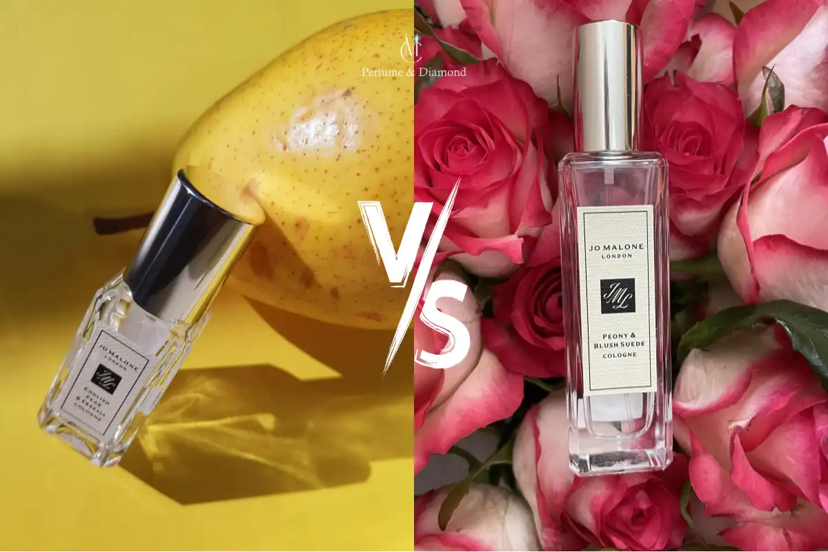 So Sánh English Pear & Freesia vs. Peony & Blush Suede của Jo Malone London