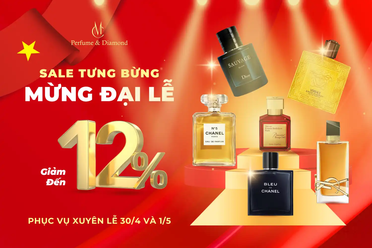 MC Perfume Giảm Sốc 12% Mừng 50 Năm Ngày Giải Phóng Miền Nam Thống Nhất Đất Nước 30/4!