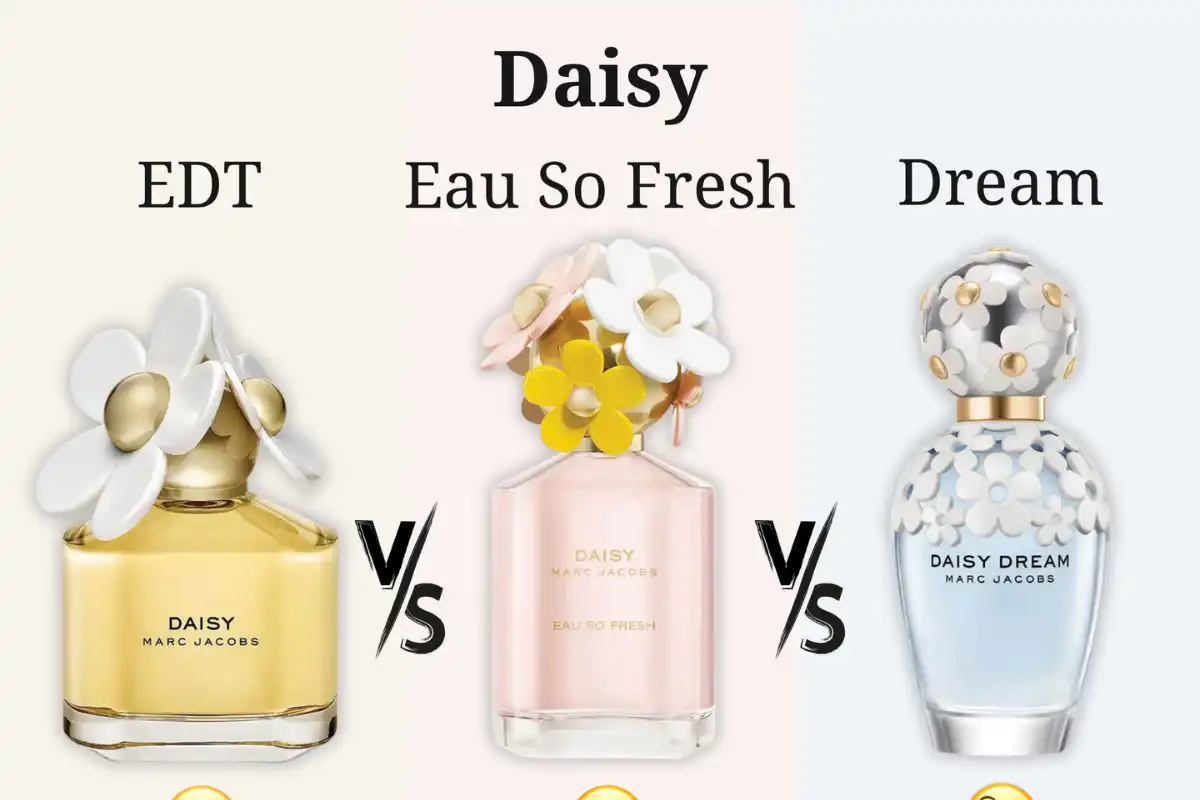 So Sánh 3 Chai Nước Hoa Marc Jacobs: Daisy vs. Daisy Eau So Fresh vs. Daisy Dream