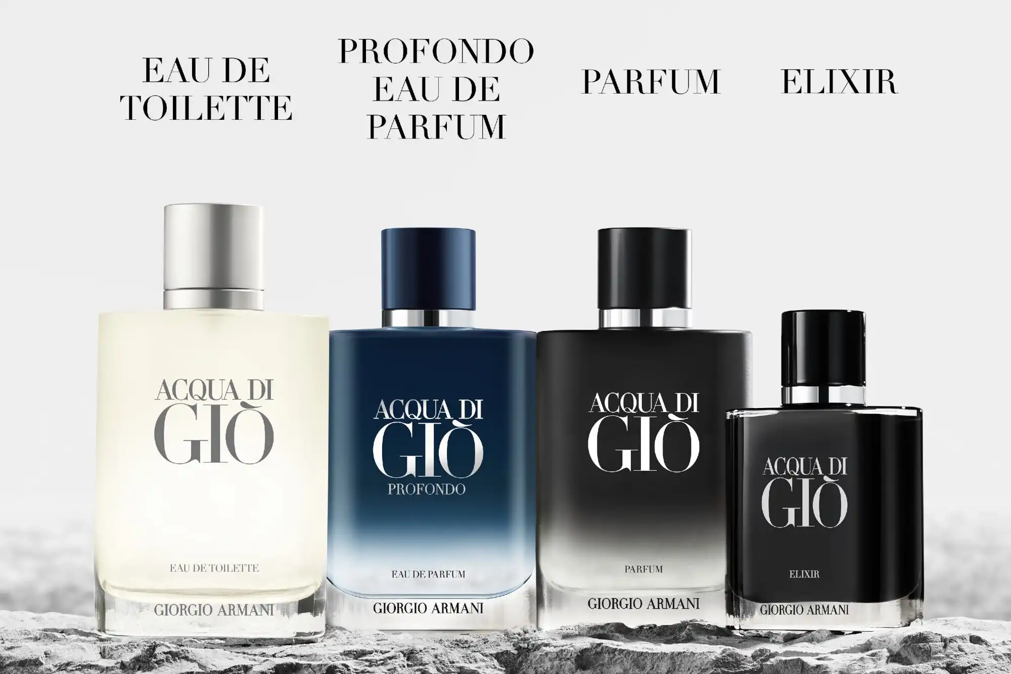 Dòng Nước Hoa Acqua Di Giò Của Giorgio Armani Có Mấy Loại?