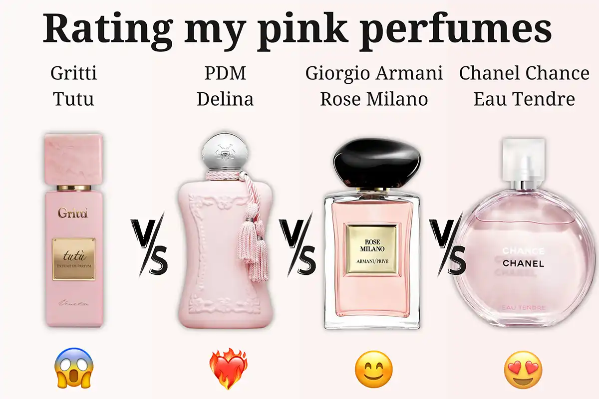 Gritti Tutu vs. PDM Delina vs. Rose Milano vs. Chanel Chance Eau Tendre
