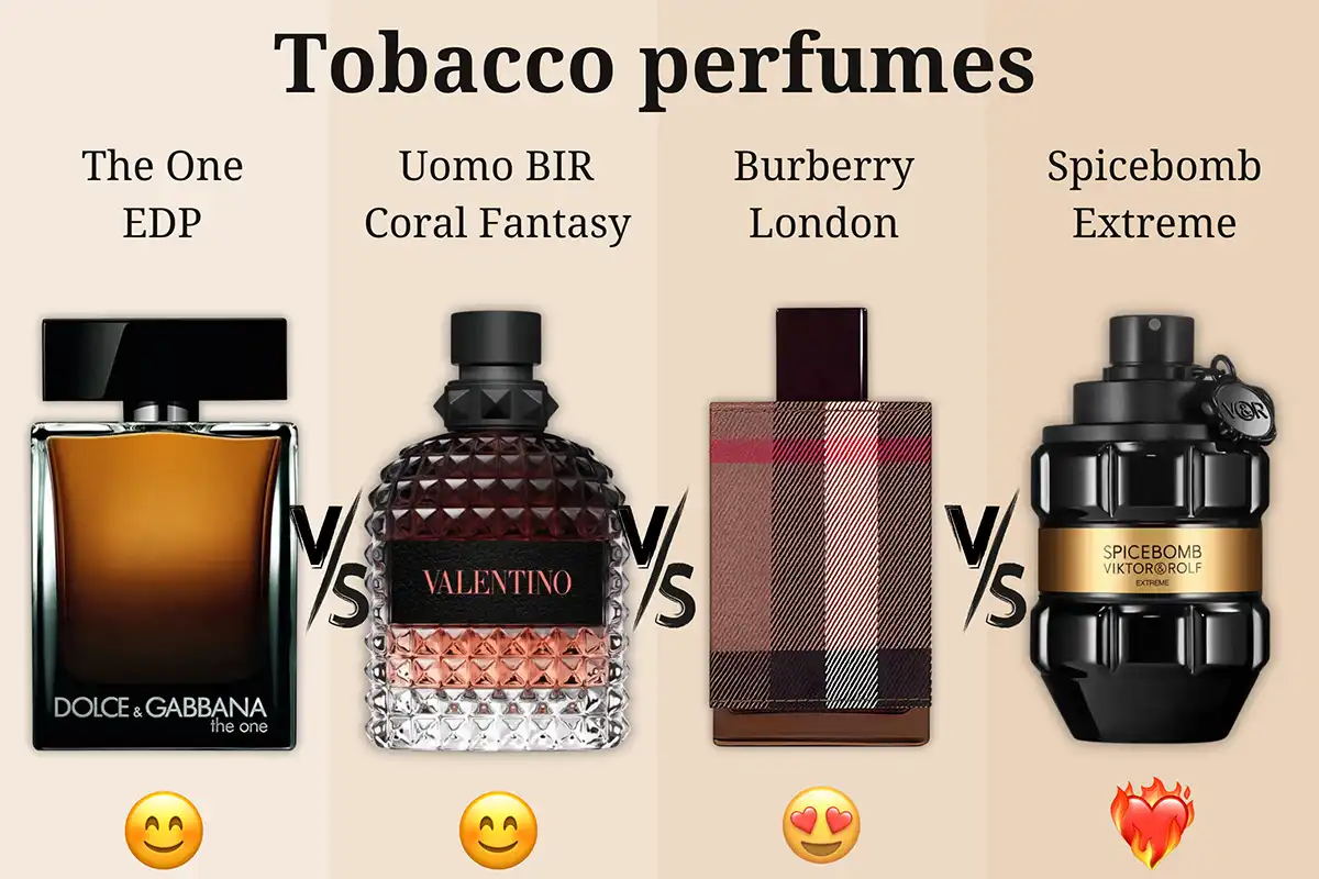 D&G The One vs. Valentino Uomo Born in Roma Coral Fantasy vs. Burberry London vs. Spicebomb Extreme