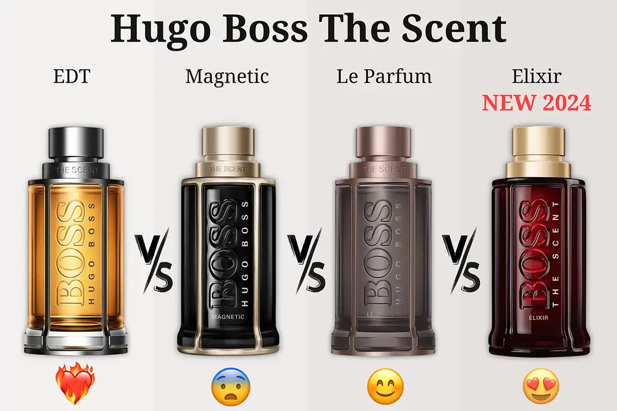 Hugo Boss The Scent EDT vs. Magnetic vs. Le Parfum vs. Elixir