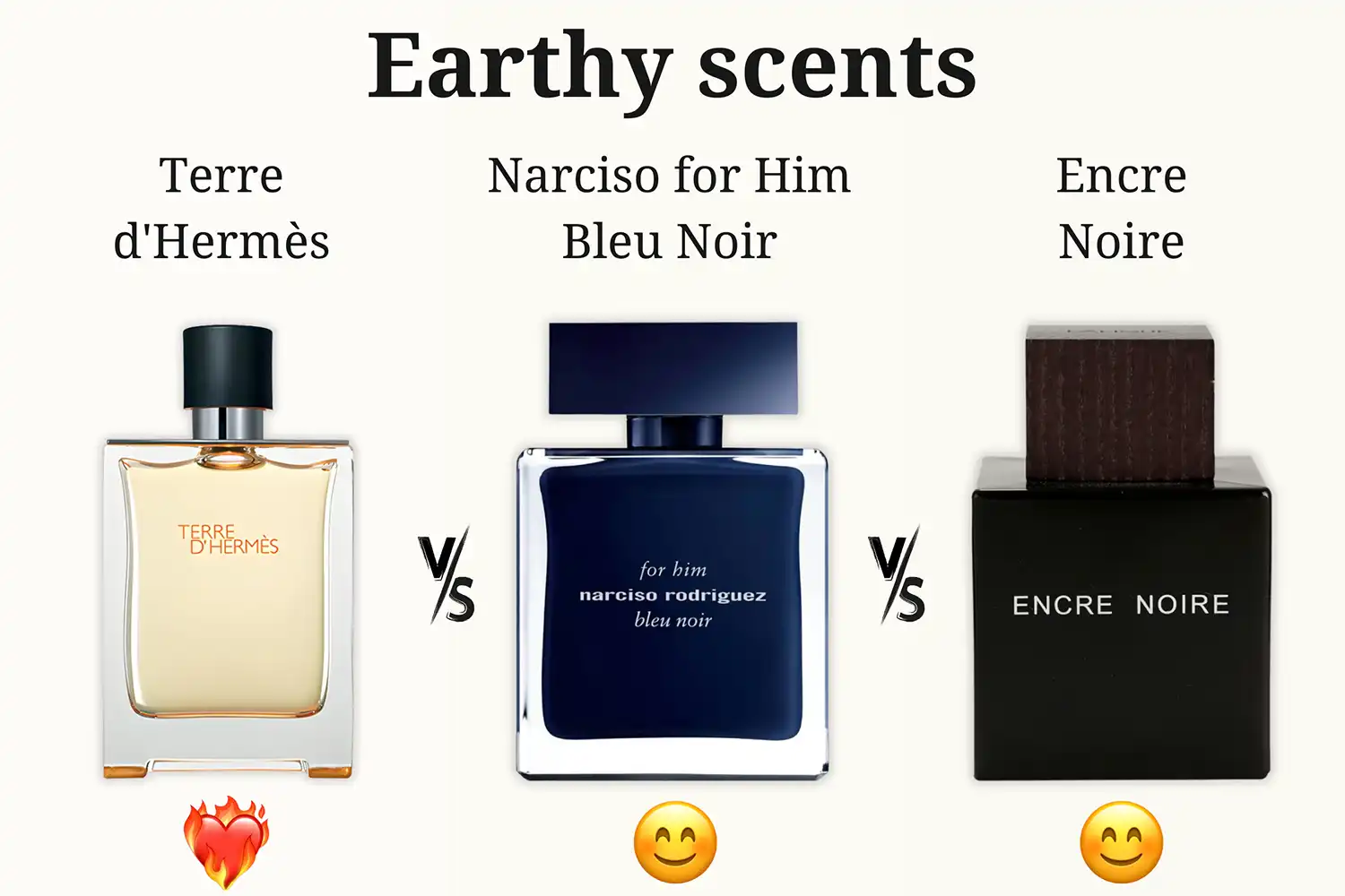 Hương Đất Sau Mưa (Earthy scents) - Hermès Terre d’Hermès, Narciso Rodriguez for Him Bleu Noir và Lalique Encre Noire