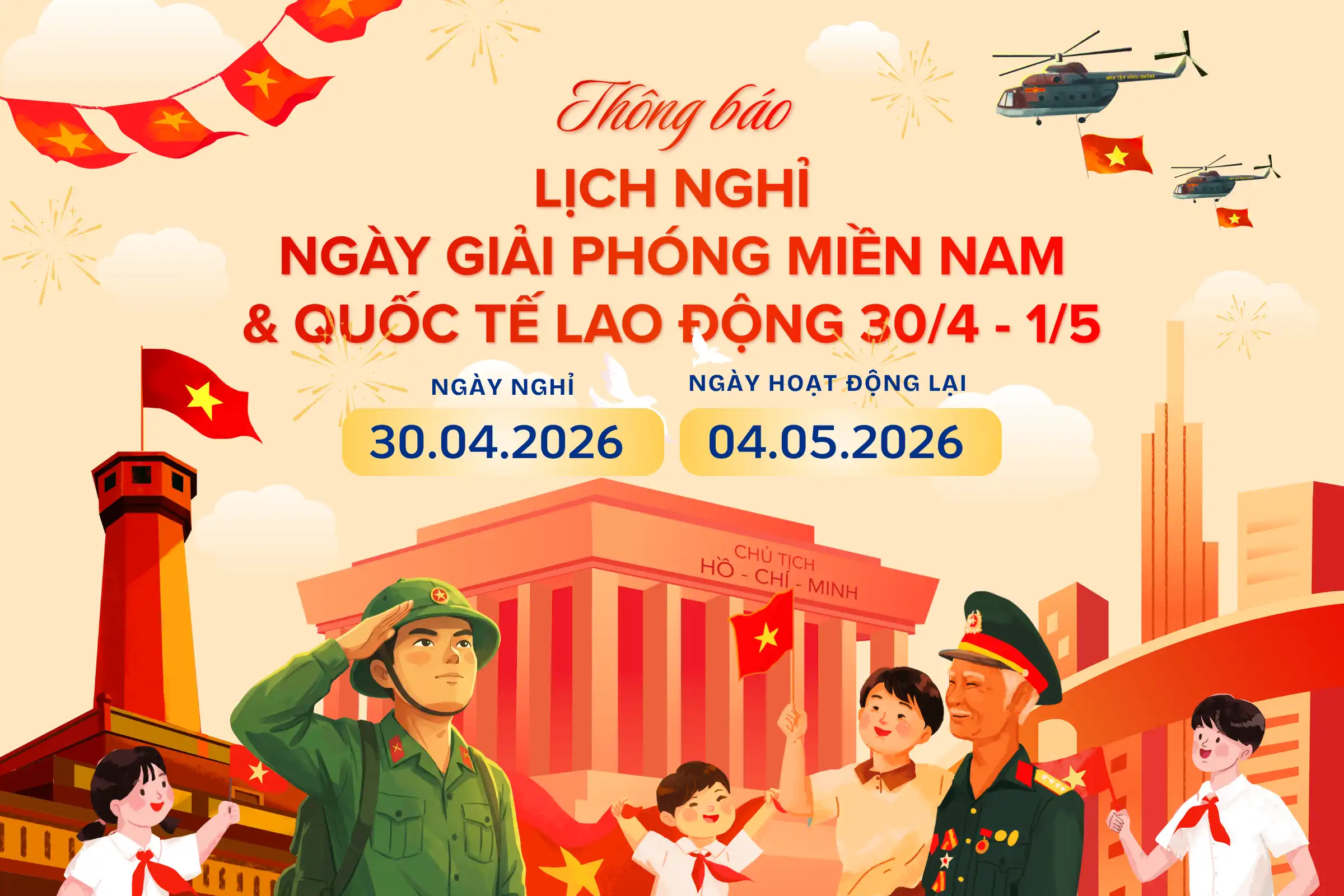 THÔNG BÁO LỊCH NGHỈ LỄ VÀ HOẠT ĐỘNG TẠI MC PERFUME & DIAMOND