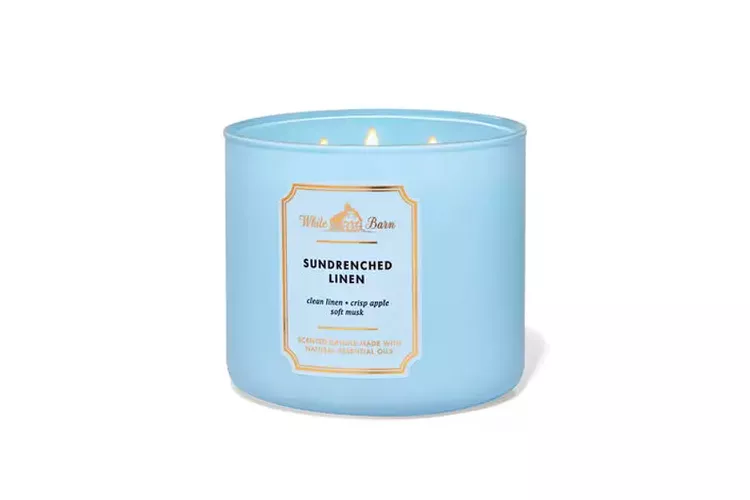 Mùi hương sạch sẽ tuyệt nhất - Bath & Body Works Sundrenched Linen 3-Wick Candle