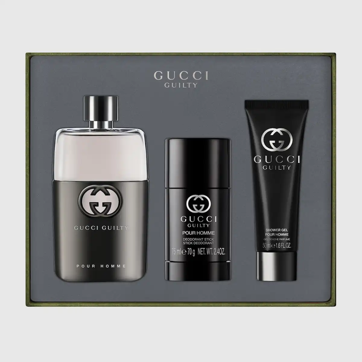 Hình 1 - Set Nước Hoa Gucci Guilty Pour Homme EDT 90ml + Lăn 75ml + Sữa Tắm 50ml