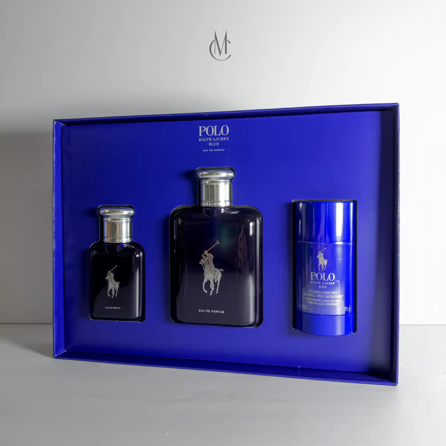 Hình 2 - Set nước hoa Ralph Lauren Polo Blue EDP 125ml + EDP 40ml + Lăn 75g