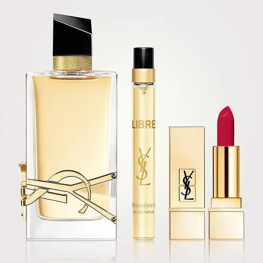 Hình 1 - Set Nước Hoa YSL Libre 90ml + 10ml + Son YSL 21