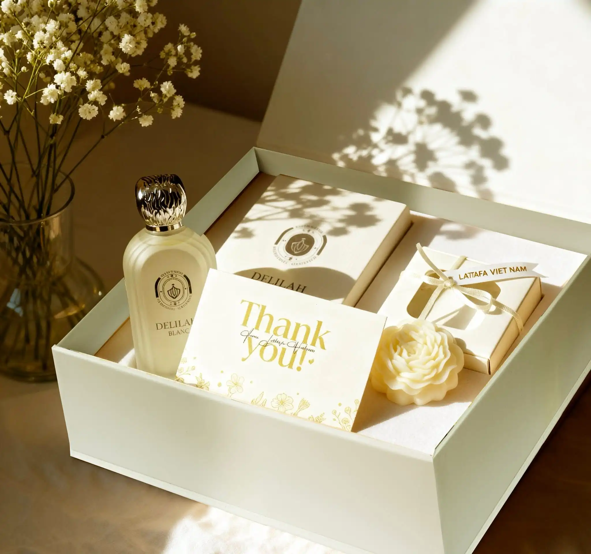 Hình 3 - Set Nước Hoa Delilah Blanc 100ml + Nến thơm