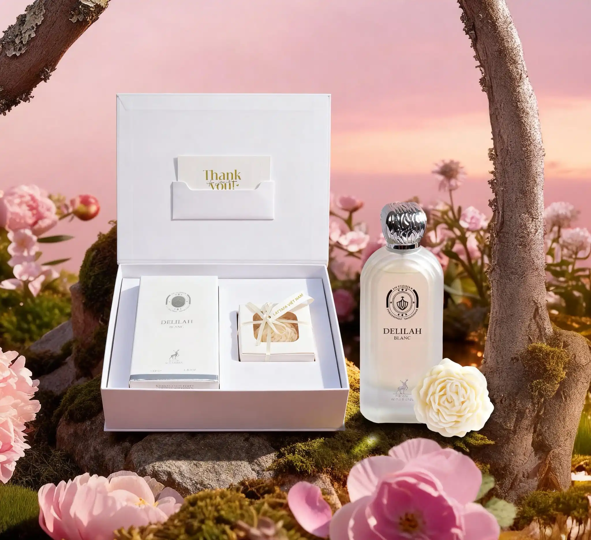 Hình 5 - Set Nước Hoa Delilah Blanc 100ml + Nến thơm