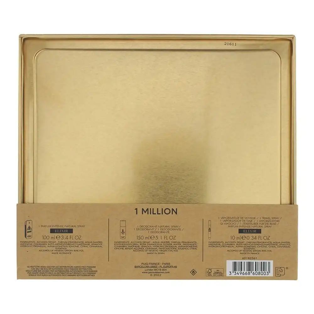 Hình 2 - Set Nước Hoa Paco Rabanne 1 Million Elixir 100ml + 10ml + Xịt khử mùi