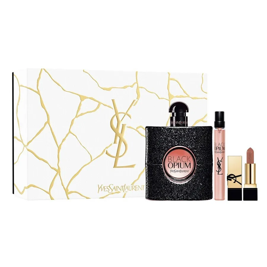 Hình 1 - Set Nước Hoa YSL Black Opium 90ml + 10ml + Son Nu Muse