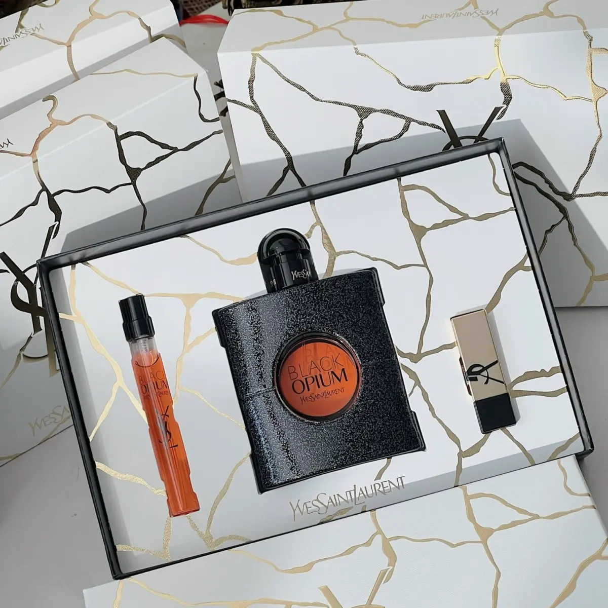 Hình 6 - Set Nước Hoa YSL Black Opium 90ml + 10ml + Son Nu Muse